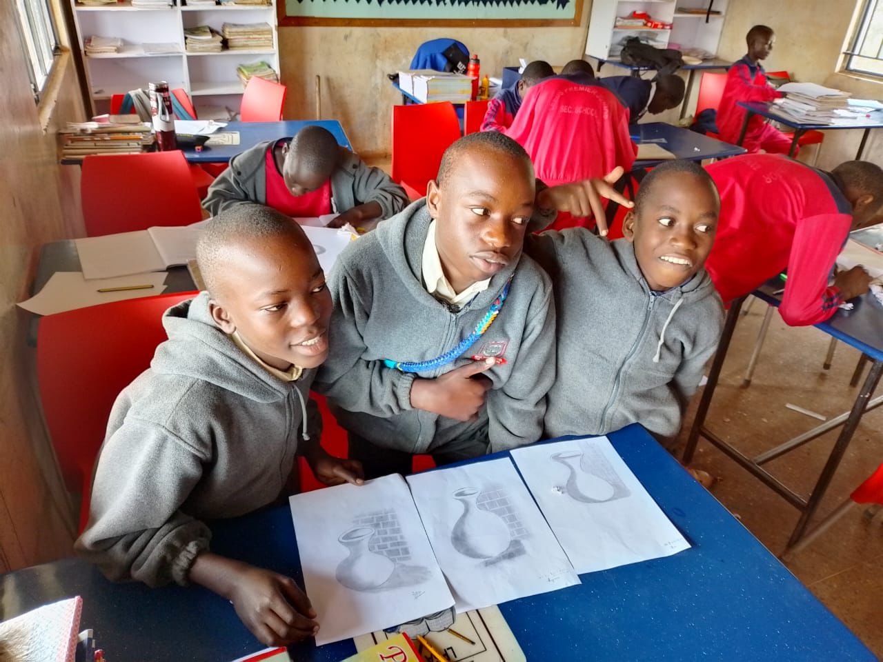 Students at Leeds CBC Campus Bungoma working on collaborative projects